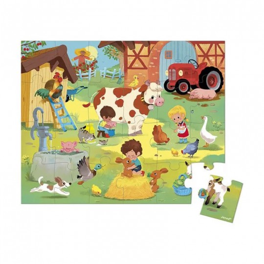 Puzzle Une Journée à la Ferme - 24 pcs - Janod Janod - 2