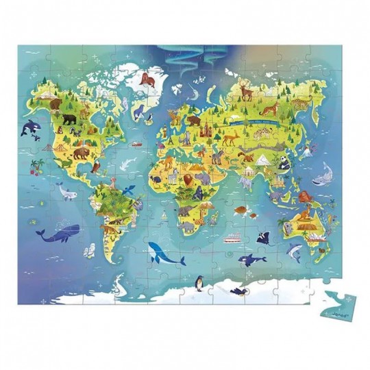 Puzzle Monde - 100 pcs Janod - 2