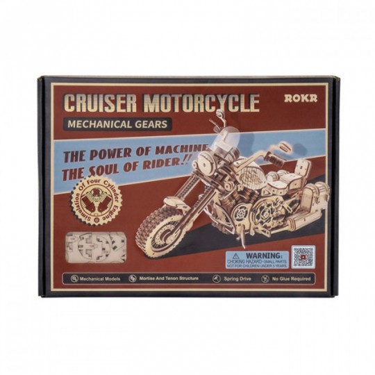 Cruiser Moto - Puzzle en Bois 3D Rokr Rokr - 3