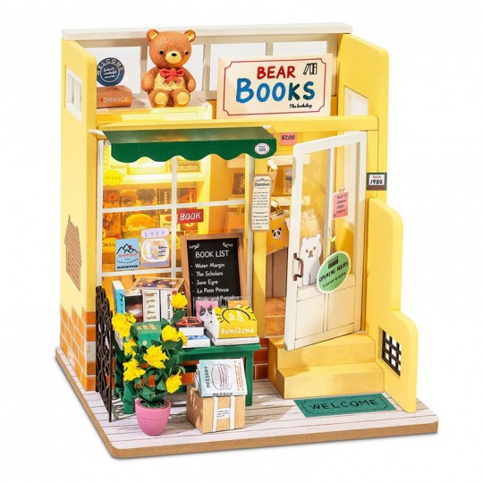 Bear Books Bookstore Librairie - Miniatures 3D DIY Rolife Rolife - 1