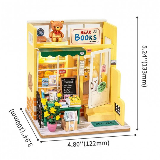 Bear Books Bookstore Librairie - Miniatures 3D DIY Rolife Rolife - 2