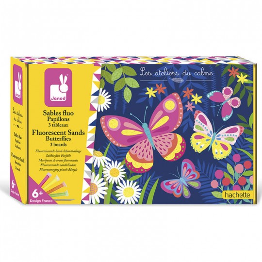 Les Ateliers du Calme : Coffret Sables fluo Papillons - Janod Janod - 2