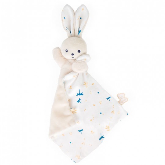 Carré douceur : Doudou lapin Blanc délicat 17 cm - Kaloo kaloo - 1