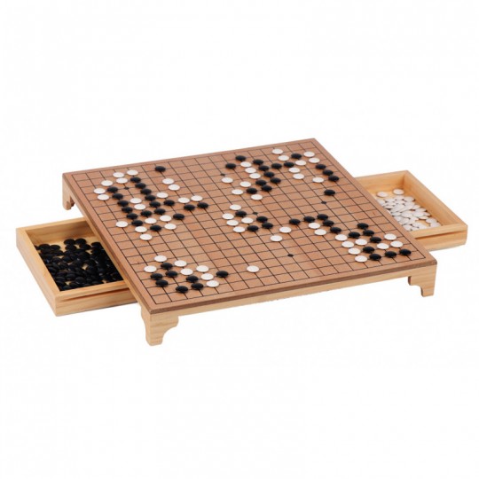 Jeu de Go à tiroir - en bois de pin et plateau MDF Loisirs Nouveaux - 1