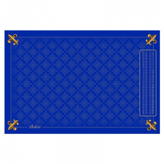 Tapis Belote Coeur de pique Excellence Bleu (40 x 60cm) - Playmat Excellence - 1