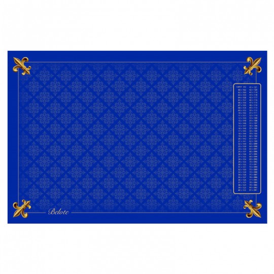 Tapis Belote Coeur de pique Excellence Bleu (40 x 60cm) - Playmat Excellence - 1