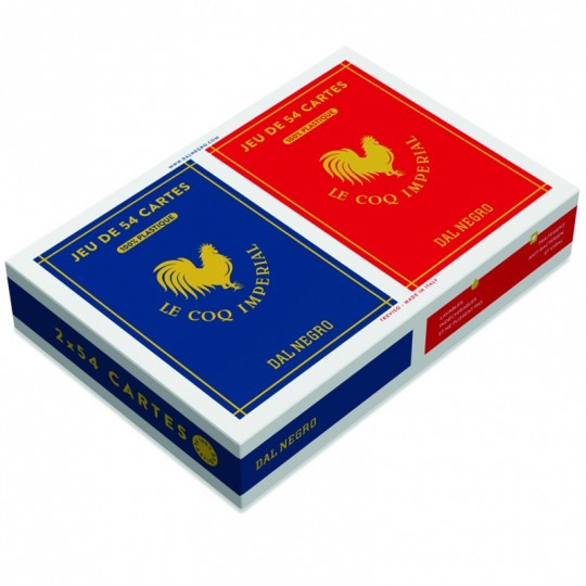 Coffret Rami 2x54 cartes plastique - Le Coq Imperial Dal Negro - 1