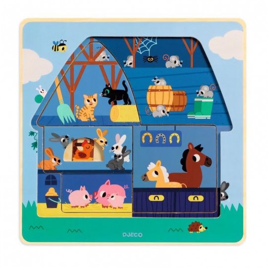 Puzzle Chez Moo - 5 pcs Djeco - 2