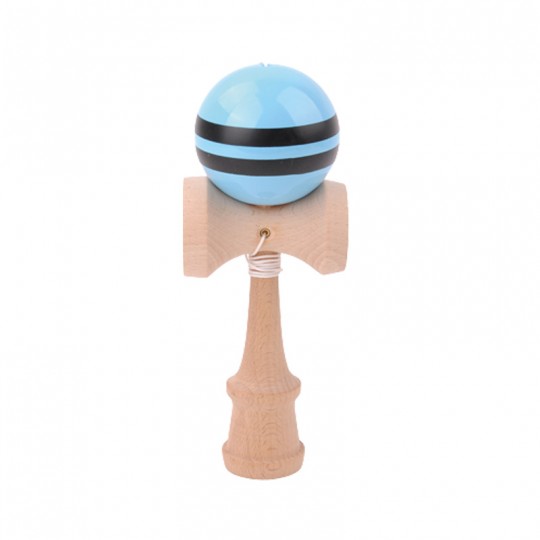 Kendama Hêtre boule 6 cm boule bleue avec bande noir Loisirs Nouveaux - 1