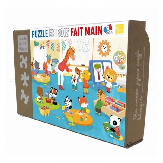 Puzzle Bois Michèle Wilson - Vive la Maternelle - 12 pcs Puzzle Michèle Wilson - 1