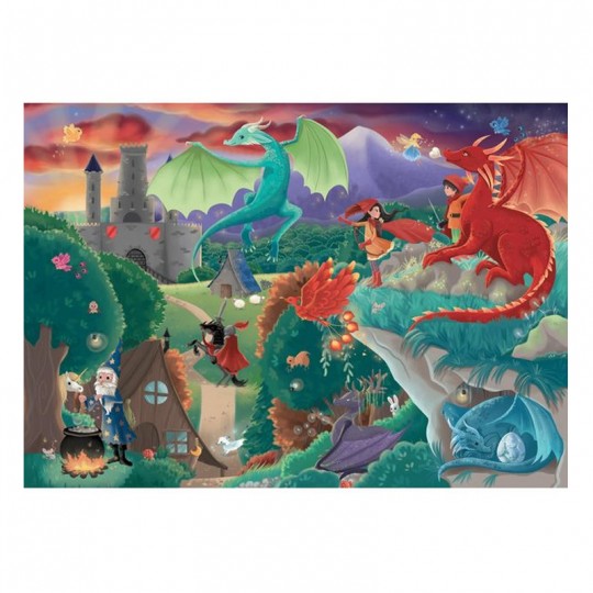 Puzzle Bois Michèle Wilson - Dragons par Vayounette - 50 pcs Puzzle Michèle Wilson - 2