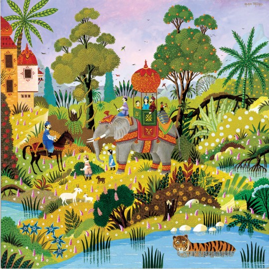 Puzzle Bois Michèle Wilson -Paysage Oriental au Tigre - 500 pcs Puzzle Michèle Wilson - 2