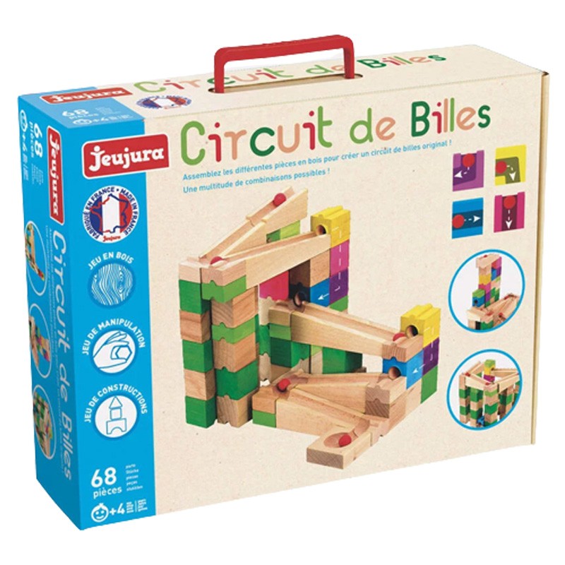 Circuit de billes 68 pièces - Un jeu JeuJura - Boutique BCD JEUX