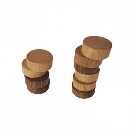 Jeu de 12 palets - Flitzpuck Holz-bi-ba-butze - 1