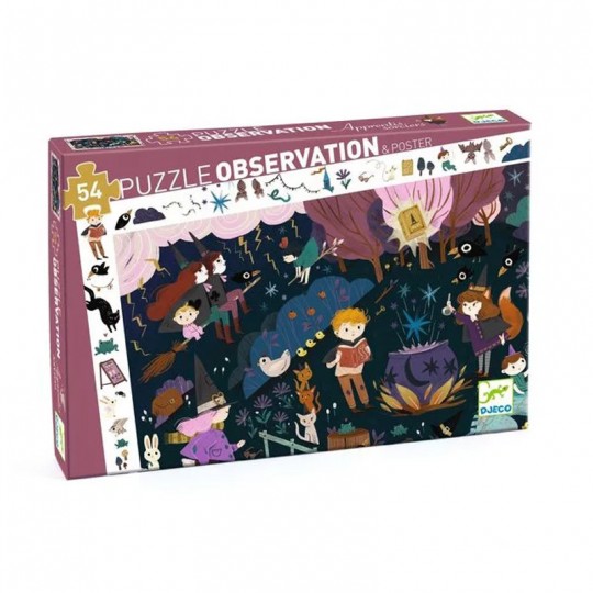 Puzzle Observation Apprentis sorciers  54 pcs + poster - Djeco Djeco - 1