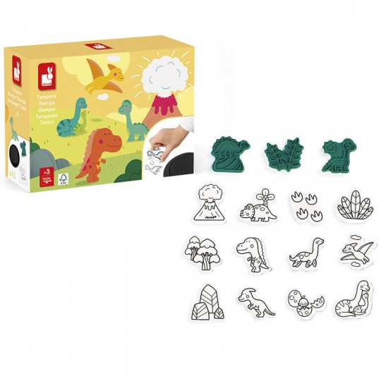 Coffret de 15 Tampons Dino Stampinoo - Janod Janod - 2