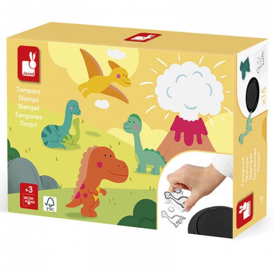 Coffret de 15 Tampons Dino Stampinoo - Janod Janod - 1