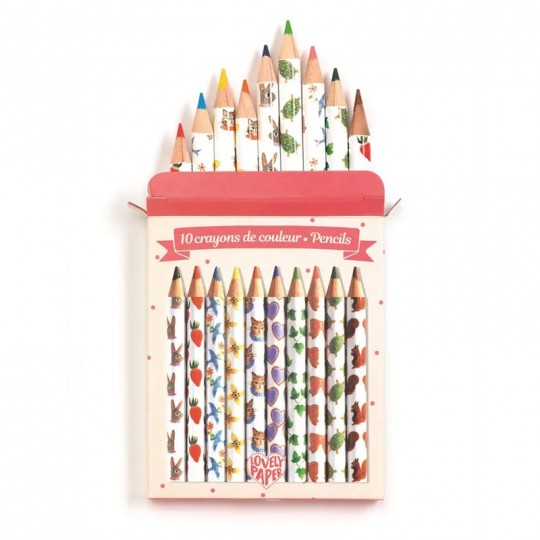 10 mini crayons de couleur Aiko - Djeco Djeco - 1