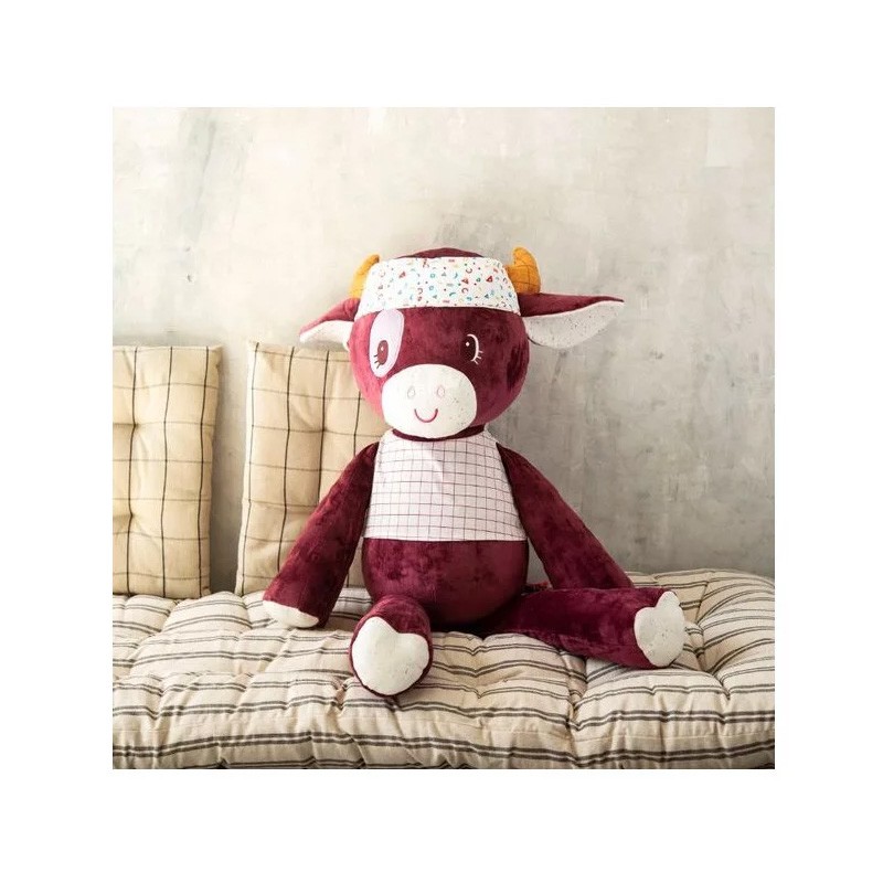 Grande peluche Rosalie la vache 90 cm Lilliputiens BCD