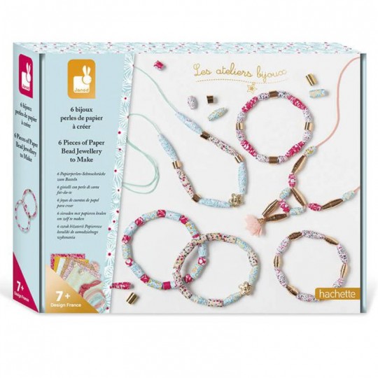 Kit Créatif 6 bijoux Perles de Papier à Créer - Janod Janod - 1