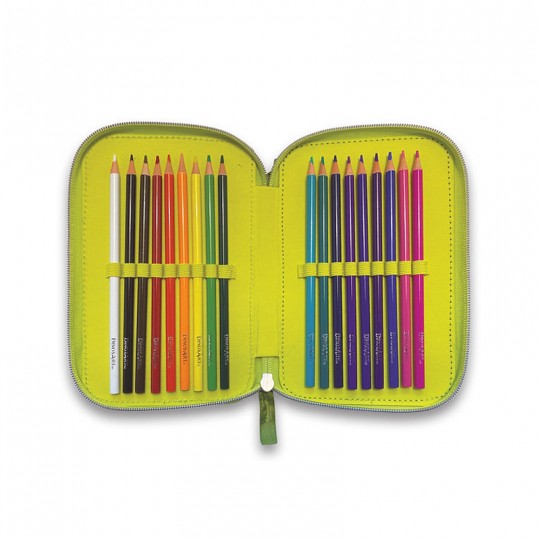 Trousse à crayon 3 compartiments - DinosArt - Boutique BCD JEUX
