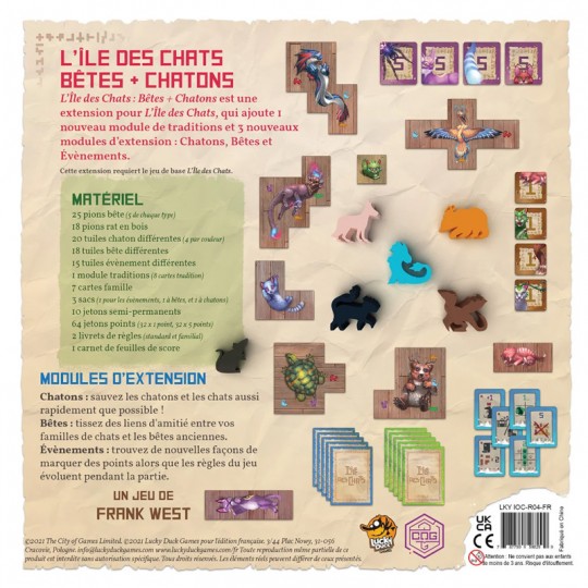 Extension Bêtes et Chatons - L'Ile des chats Lucky Duck Games - 3