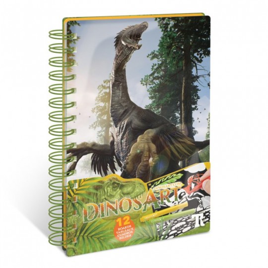 Carnet de coloriages velours - DinosArt - Boutique BCD JEUX