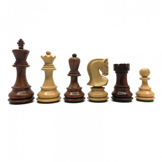 Pièces échecs 95mm Sheesham Luxe - Cases 50mm Chopra Chess - 2