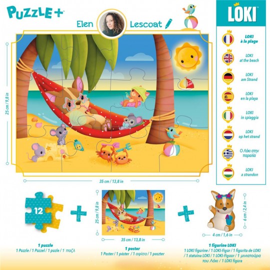 Puzzle+ : LOKI à la plage - 12 pcs Loki - 3