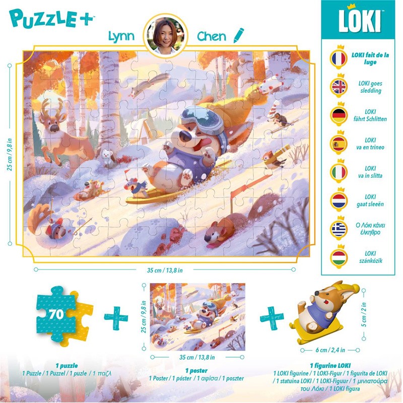 Puzzle+ : LOKI fait de la luge - 70 pcs - Boutique BCD JEUX