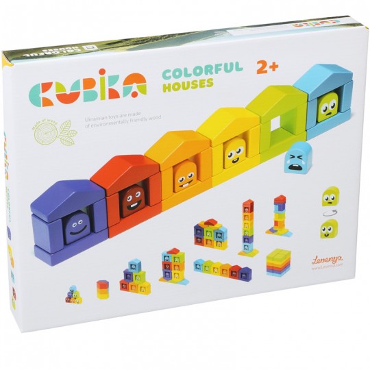 Jeu de construction "Maisons colorées" - Cubika Toys Cubika Toys - 3