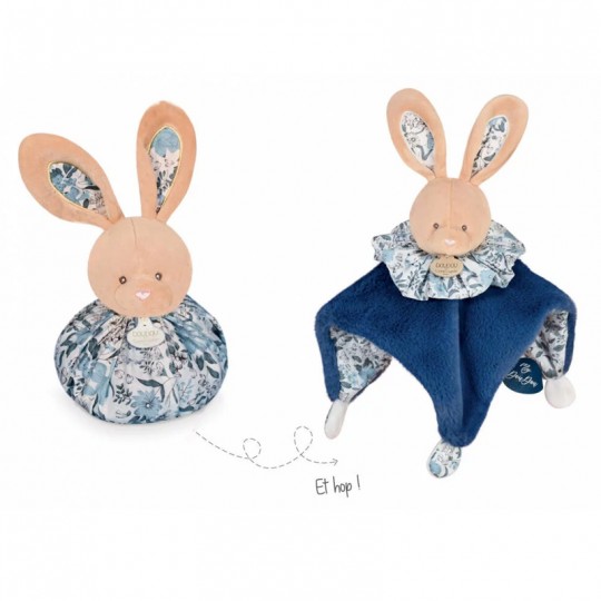 Doudou Lapin bleu Boule 3 en 1 : Les petits futés - Doudou et Compagnie Doudou et compagnie - 2