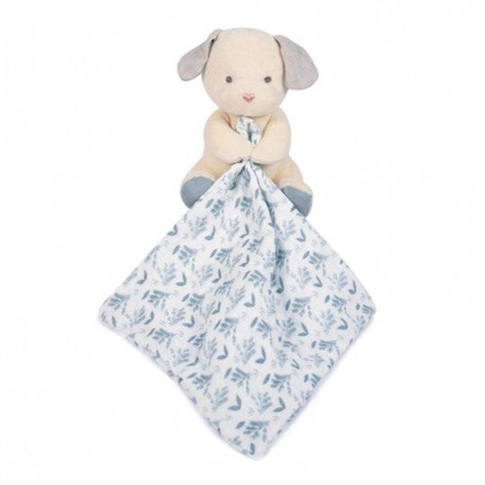 Chien avec doudou bleu 15 cm : DOUDOU BOTANIC BIO - Doudou et Compagnie Doudou et compagnie - 1