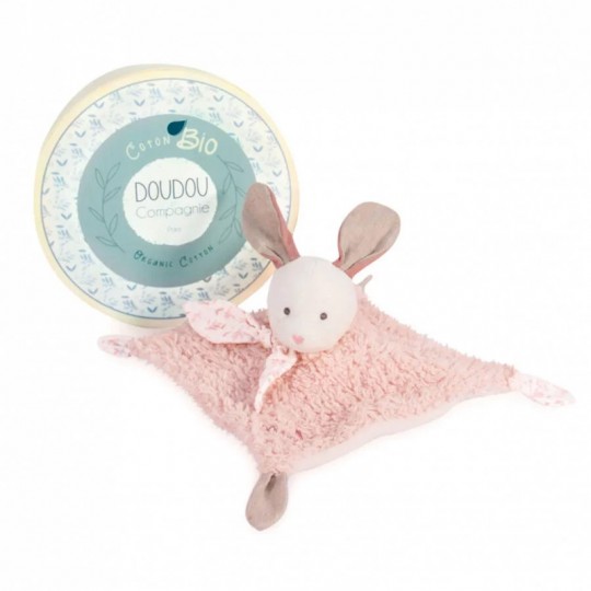 Doudou lapin rose 25 cm : DOUDOU BOTANIC BIO - Doudou et Compagnie Doudou et compagnie - 2