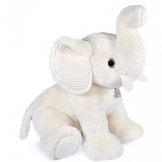 Peluche Les Preppy Chics éléphant blanc 65 cm - Histoire d'Ours Histoire d'Ours - 1