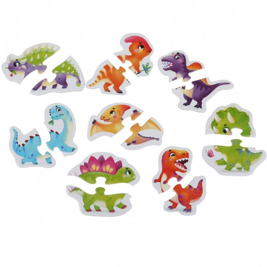Puzzle 8 en 1 Dinosaures heureux - Cubika Toys Cubika Toys - 2