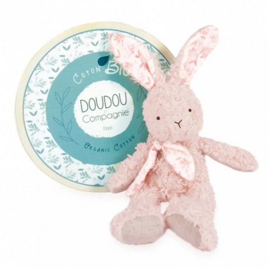 Pantin lapin rose 25 cm : DOUDOU BOTANIC BIO - Doudou et Compagnie Doudou et compagnie - 2