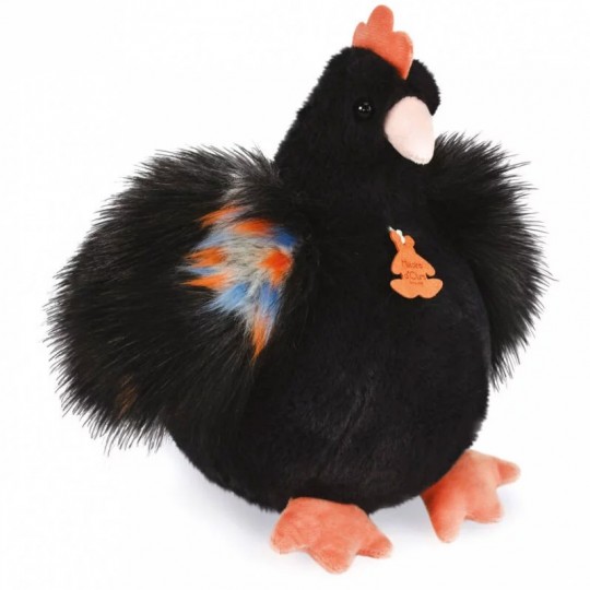 Peluche Animaux de la Ferme poule "Poulette" - noire 28 cm - Histoire d'Ours Histoire d'Ours - 1