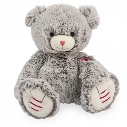 Peluche musicale Ours Mae Gris Prestige Musical 31 cm - Rouge Kaloo kaloo - 1