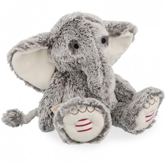 Peluche musicale Eléphant Noa Gris Prestige Musical 31 cm - Rouge Kaloo kaloo - 1