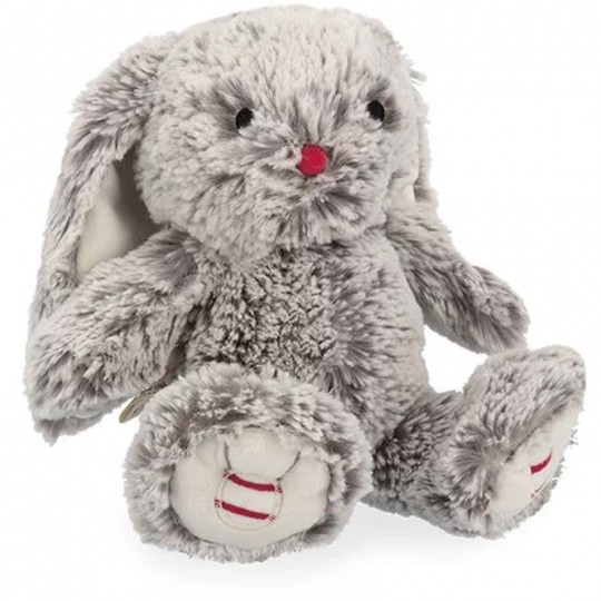 Peluche Lapin Leo Gris 24 cm - Rouge Kaloo kaloo - 1