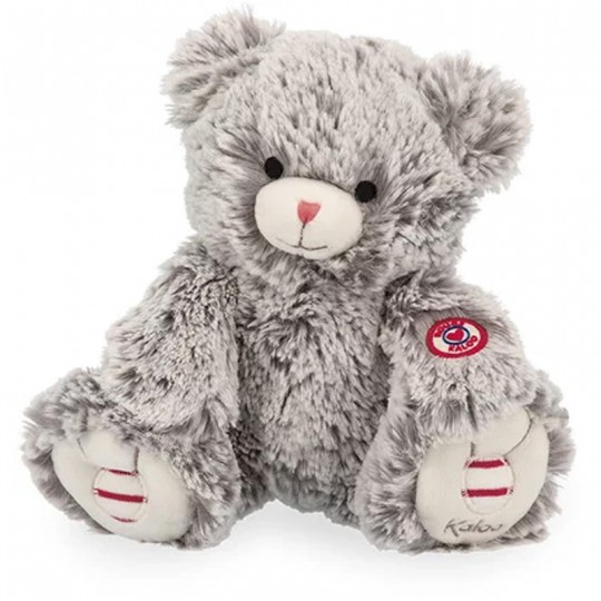 Peluche Ours Mae Gris 24 cm - Rouge Kaloo kaloo - 1