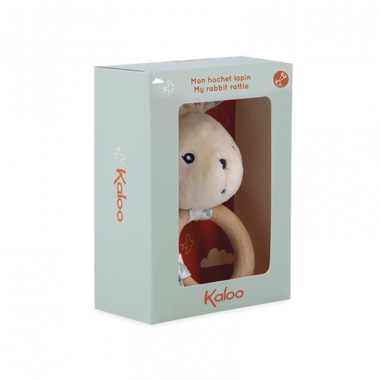 Peluche Hochet Lapin Colombe - K'Doux Kaloo kaloo - 2