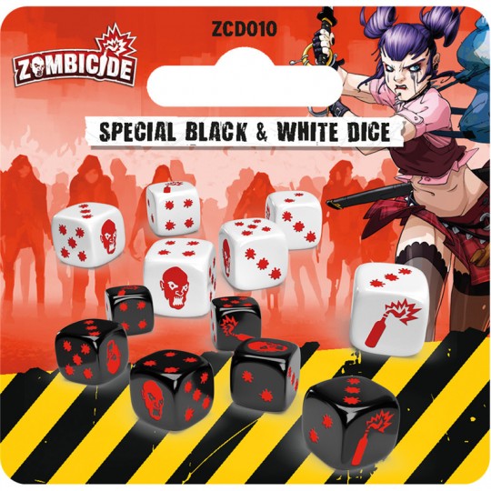 Zombicide Saison 1 : Dés Spéciaux Noirs et Blanc CMON - 1