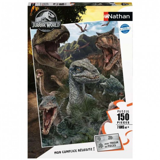 Puzzle 150 pièces Jurassic World 3 : Les dinosaures de Jurassic - Nathan Nathan - 1