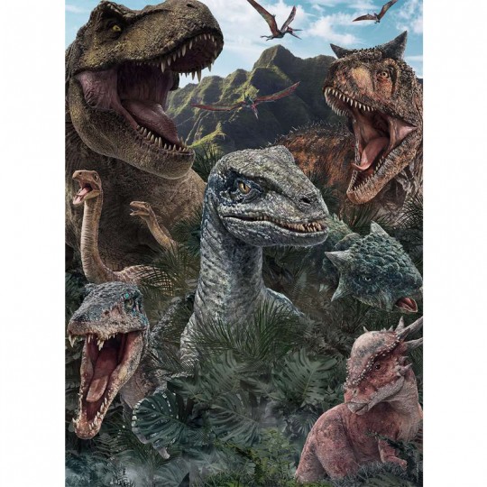 Puzzle 150 pièces Jurassic World 3 : Les dinosaures de Jurassic - Nathan Nathan - 2