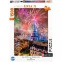 Puzzle 1500 pièces Collection Urbain : Feu d'artifice du 14 juillet à Paris - Nathan