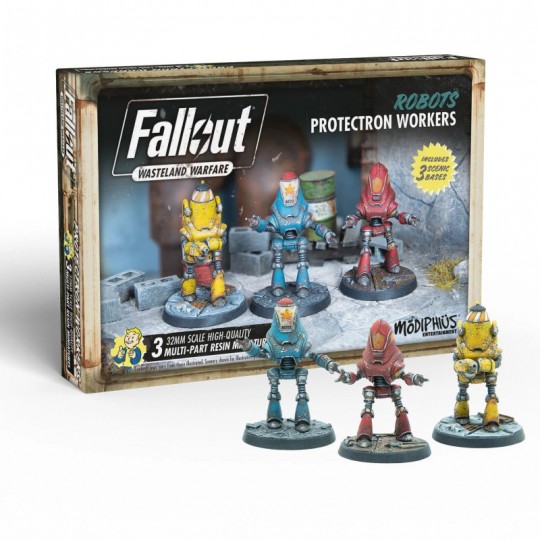 Fallout Wasteland Warfare - Robots : Protectron Workers VO Modiphius Entertainment - 1