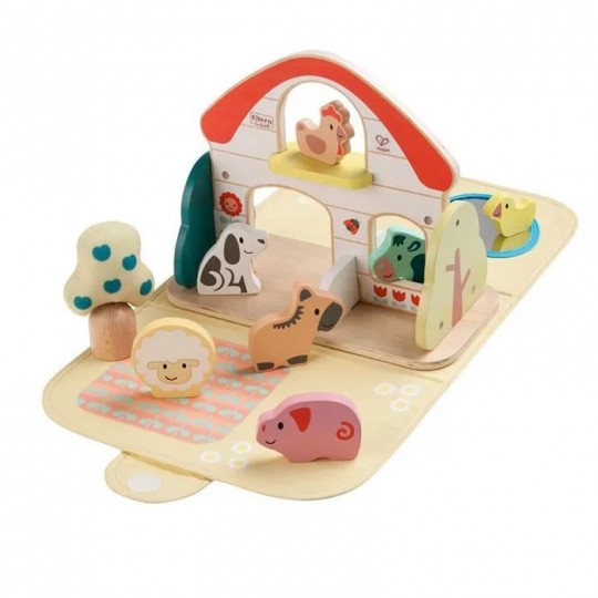 Ferme transportable en bois et tissu - Hape Hape - 1