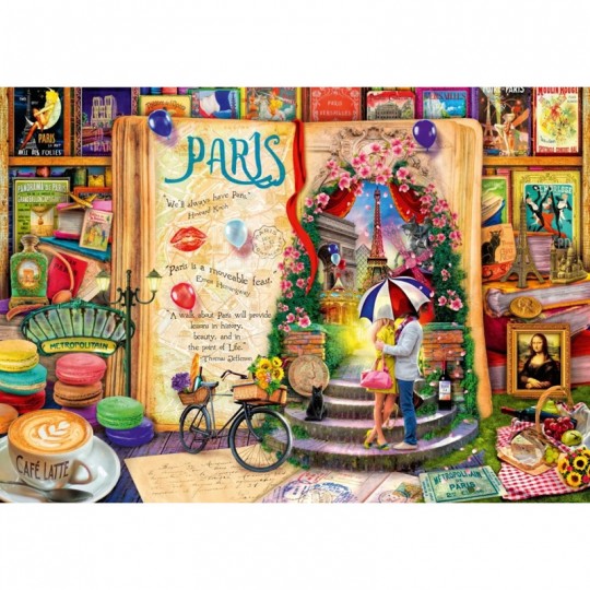 Puzzle 4000 pcs Life is an Open Book Paris - Bluebird Blue Bird Puzzle - 2